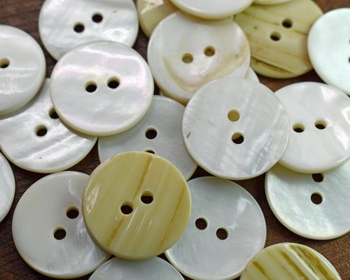 25mm natural white - white, mother