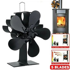5 Blade Stove Fan Heat Powered
