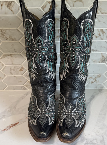 Corral wings cross inlay - wings, &