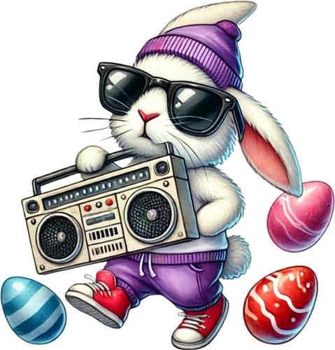 Easter hip hop - hip, rabbit