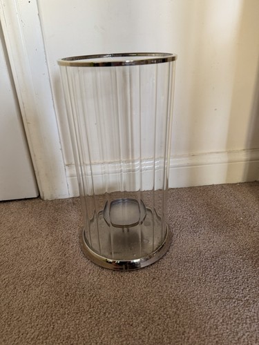 Large glass hurricane candle - hurricane,