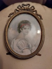 Antique Miniature Oil Painting