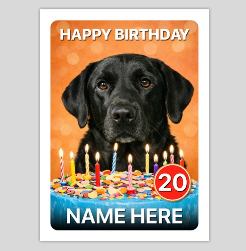 Black labrador personalised - black,