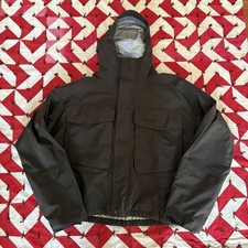 Simms Gore Tex Cropped Wading Jacket Mens Fly Fishing Used Green? Size 4XL