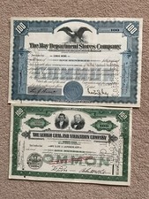 2 Very Nice U.S. share Certificates In Great Condition 