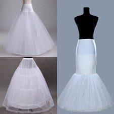 A-Line Mermaid 3 Hoop 1HOOP Petticoat Crinoline Bride Slips Underskirt Plus Size