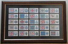 Framed Player's Cigarette Cards - Regimental Standards & Cap Badges