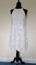Zara Lace Dress. White. Crochet. Size Small, UK 8. Summer Beach