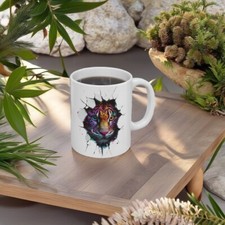 Colorful Tiger Cracked Wall