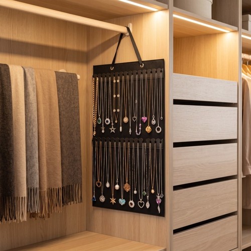 Wall mounted jewelry organizer - wall,