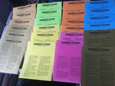 VINTAGE!  "Further/ "Farmhouse Kitchen Recipes" 46 cards across 2 x card folders