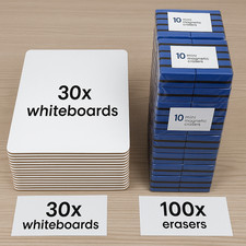 30x A4 Double Side Whiteboards