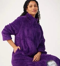 Cozee Home Zip Up Fluffy Robe Purple Size 2XL