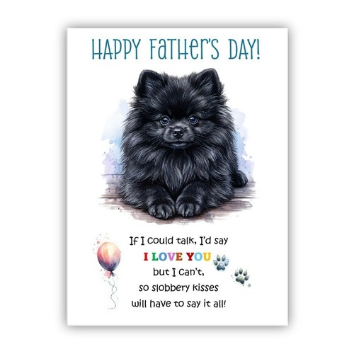 Pomeranian father day dog - father's,