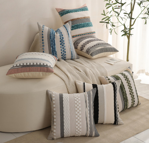 Tufted chenille cushion cover - tufted,