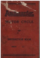 AMBASSADOR 197cc 2-STROKE MOTORCYCLE ORIGINAL 1949 OWNERS INSTRUCTION HANDBOOK