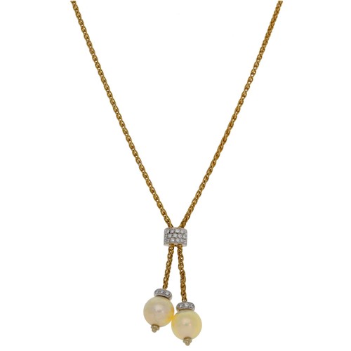 18ct gold diamond pearl - diamond,
