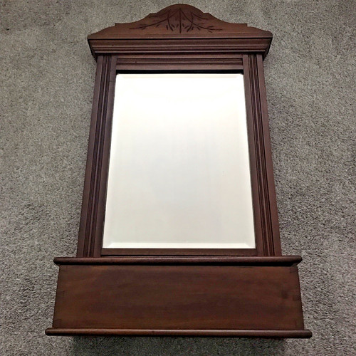 Antique wall mirror mahogany - antique,
