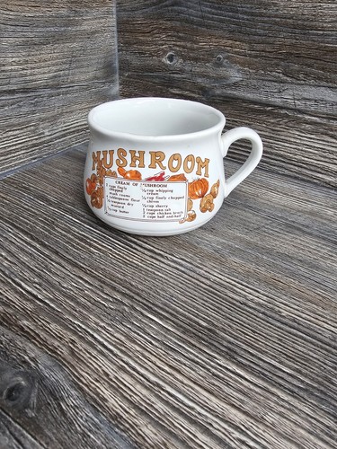 Vintage mushroom soup mug - vintage,