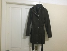 DKNY coat with hood brown size