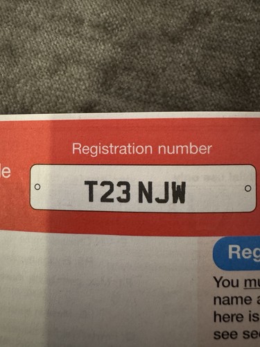 T23 njw car registration - t23,