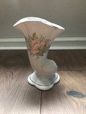 MARYLEIGH Pottery Cornucopia Horn Shell Vase