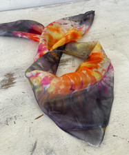 Vintage Silk Neck Scarf Head