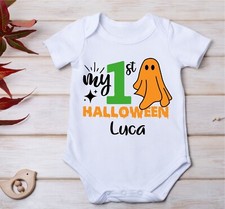 Personalised My 1st First Halloween Baby Grow Vest Outfit Party Gift Boys Girls