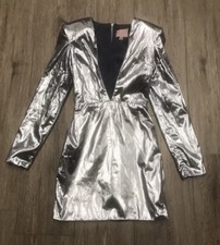 francesca couture dress silver womens 