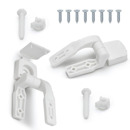 White plastic toilet seat - white,