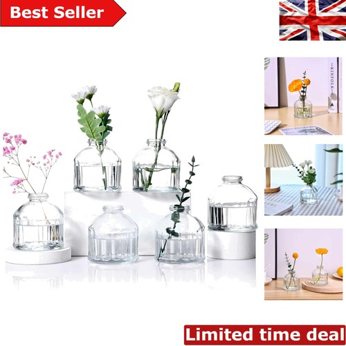Rustic clear glass bud vases - rustic,