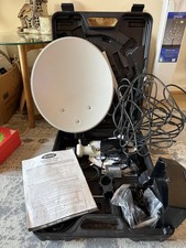 ROSS Portable Satellite Dish Kit DVBS2TRV1 with HD DVB-S2 Receiver, Used