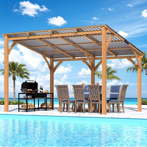 Outdoor wooden gazebo - gazebo, pergola