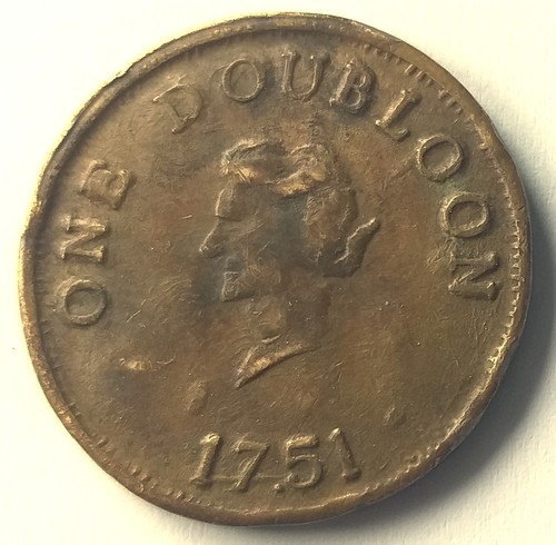 Scarborough one doubloon 1751 - scarborough, doubloon,