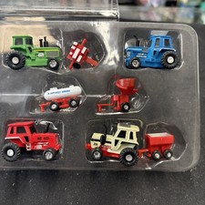 FUNRISE 1988 MICRO ACTION FARM TRACTORS In Original Package 8Pcs.