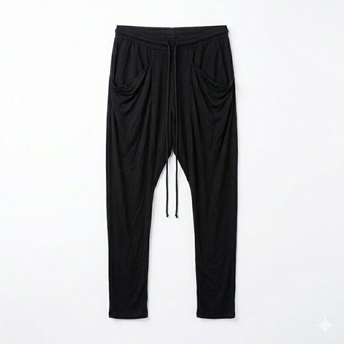 Sen black drop crotch harem - black,