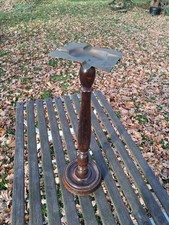 Vintage Oak & Brass Ashtray