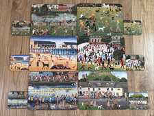 6x Louise Braithwaite Placemats & Coasters Seaside River Park Scenes Cork