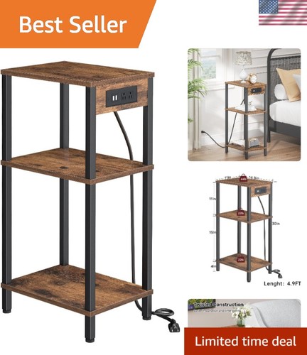 Side table with charging - table,