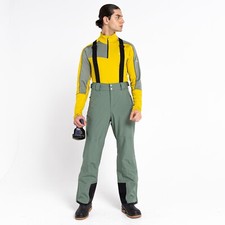 Mens Dare2b ACHIEVE II DUCK GREEN Stretch Ski Salopettes Snow Pants- SHORT LEG