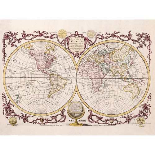 Map the world vintage - the, art