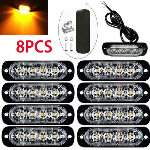 8x4 led amber recovery strobe - amber,