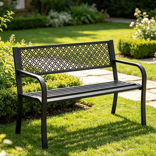 Outdoor bench metal - bench, 50