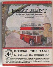 EAST KENT BUS TIMETABLE BOOK