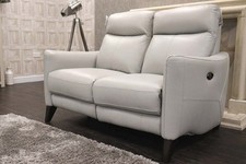 Compact Collection PETIT  NC Grade Leather Dual Power Reclining 2 Seat Sofa