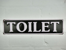 Retro "Toilet" light Metal Sign Wall Mounted Plaque / Sign Black