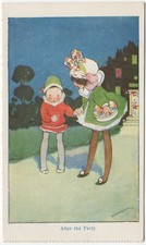 AFTER THE PARTY, HILDA COWHAM - Children Postcard