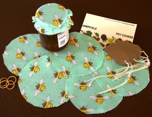 Honey bee fabric jam jar - bee,