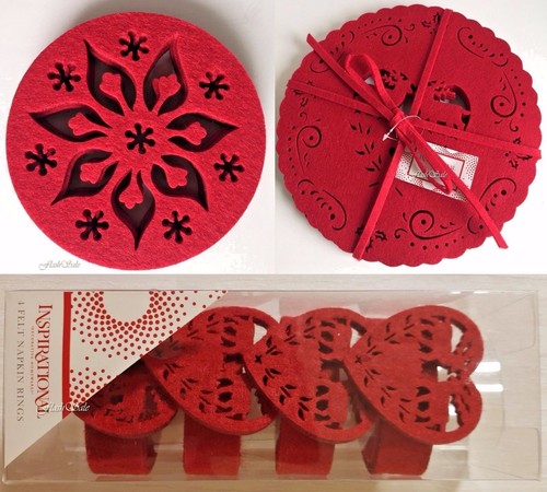 Set red felt - of, xmas