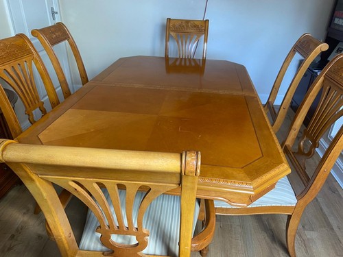 Extendable oak table and - oak,